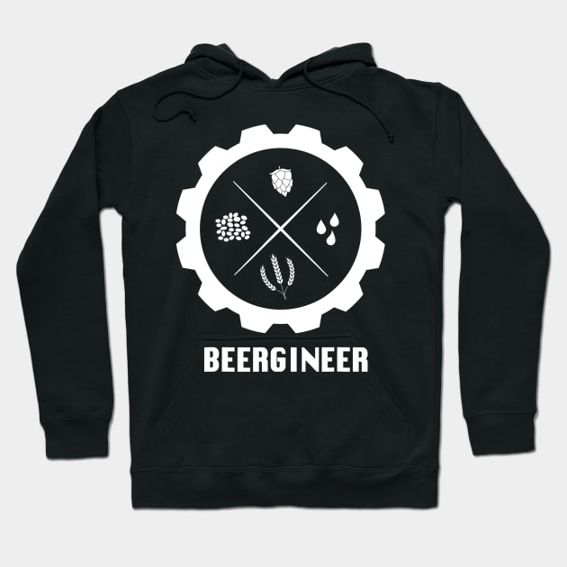 BEERGINEER Brewmaster Beer Brewer TShirt Homebrew Gift Hoodie by FONSbually